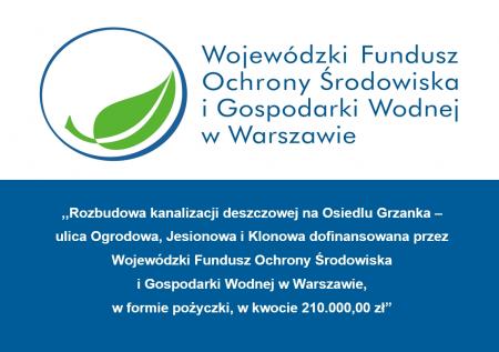 Rozbudowa kanalizacji deszczowej na Osiedlu Grzanka - ulica Ogrodowa, Jesionowa i Klonowa